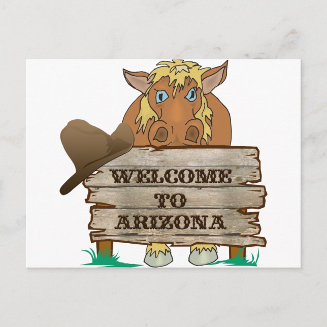 Postal AZ - Bienvenidos al Caballo de Arizona (Anverso)