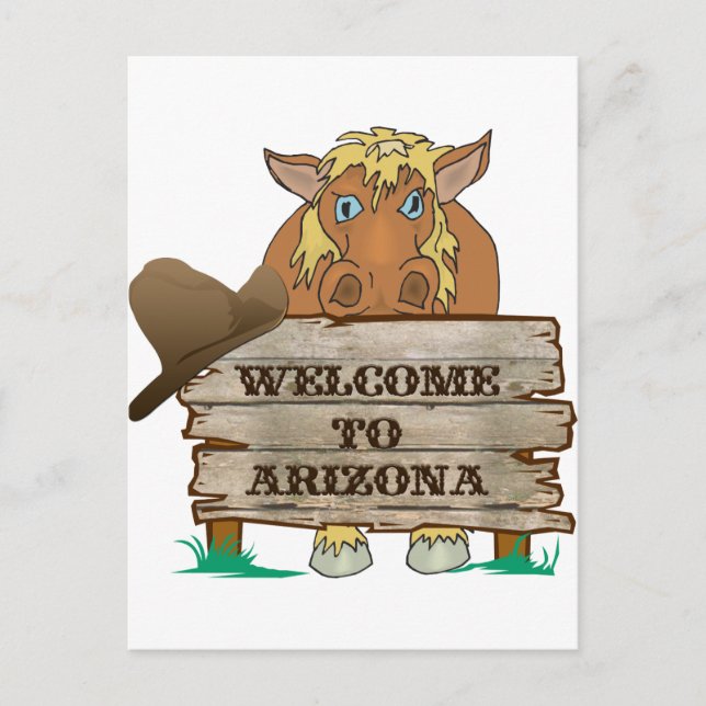 Postal AZ - Bienvenidos al Caballo de Arizona (Anverso)