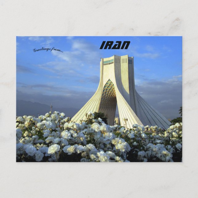 Postal Azadi Tower Tehran Irán (Anverso)