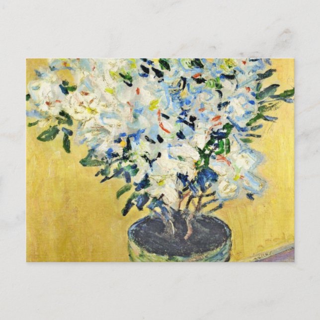 Postal Azaleas blancas en una olla - Claude Monet (Anverso)