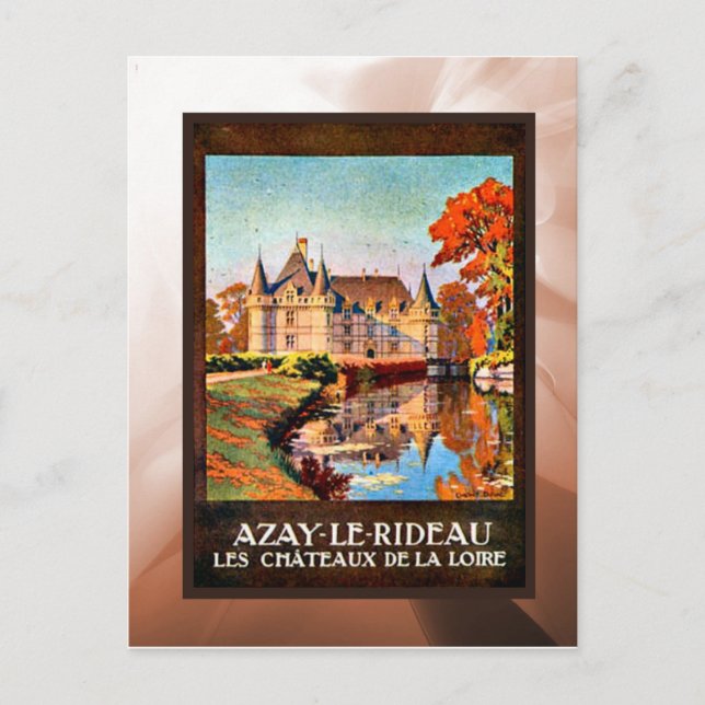 Postal Azay les rideauu, Chateau de Loire (Anverso)