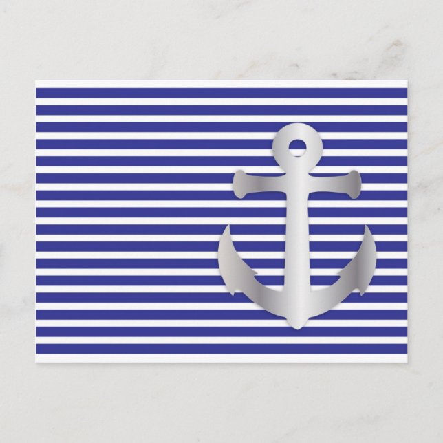 Postal Aziza Stripes y Marine Blue Seaman (Anverso)