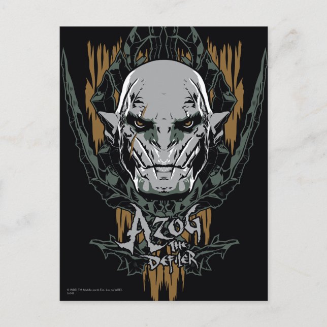 Postal Azog The Defiler (Anverso)