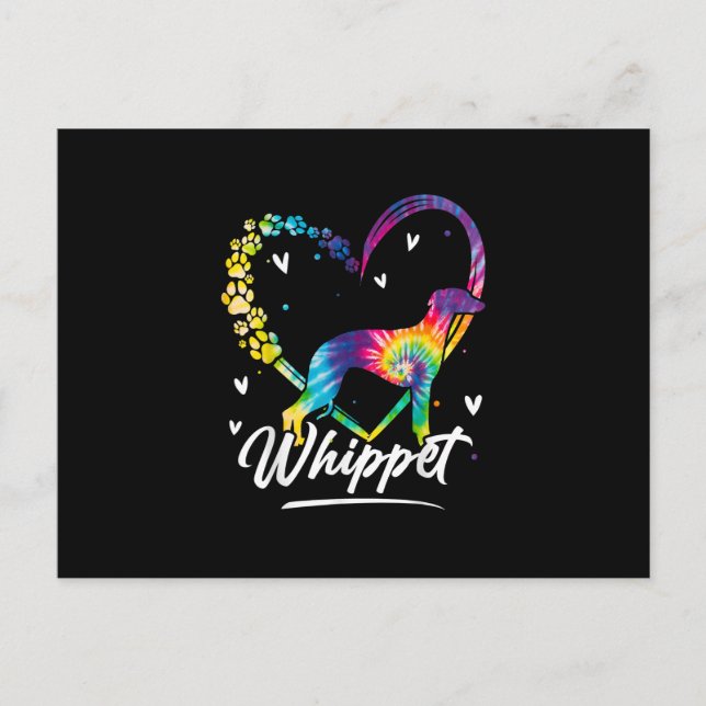 Postal Azote de azote de tinta arco iris Perro amante reg (Anverso)