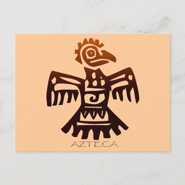 Postal AZTEC ~ Postcarta de espíritu de pájaro (Anverso)