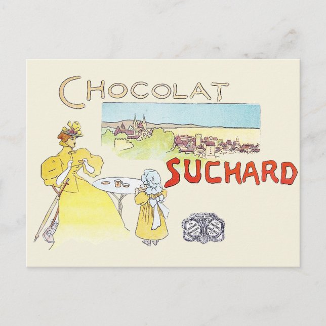 Postal Azúcar de Caramelo Victoriano de Chocolate Francés (Anverso)