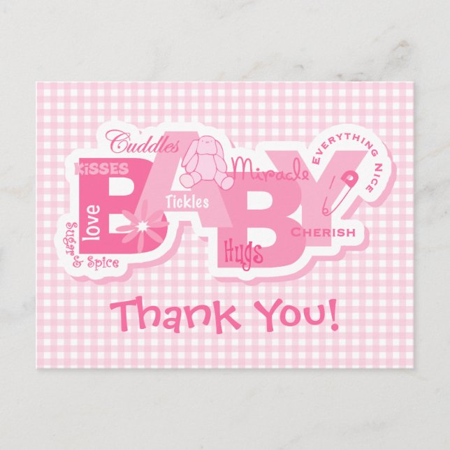 Postal Azúcar & Spice Bunny Gracias Postcard (Anverso)