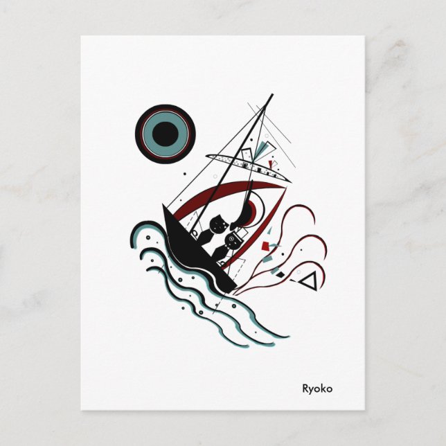 Postal azul (Anverso)