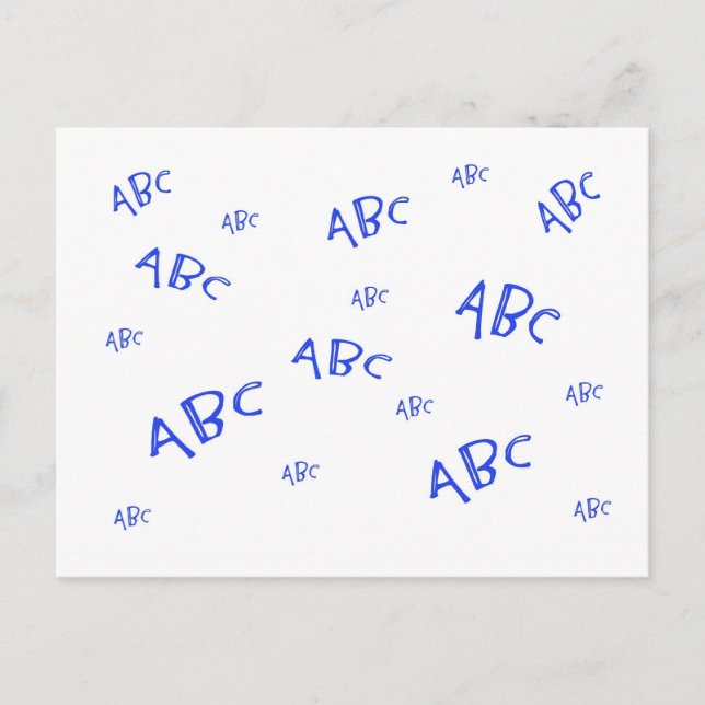 Postal Azul ABC (Anverso)