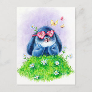 Postal Azul benny - Gafas rosadas