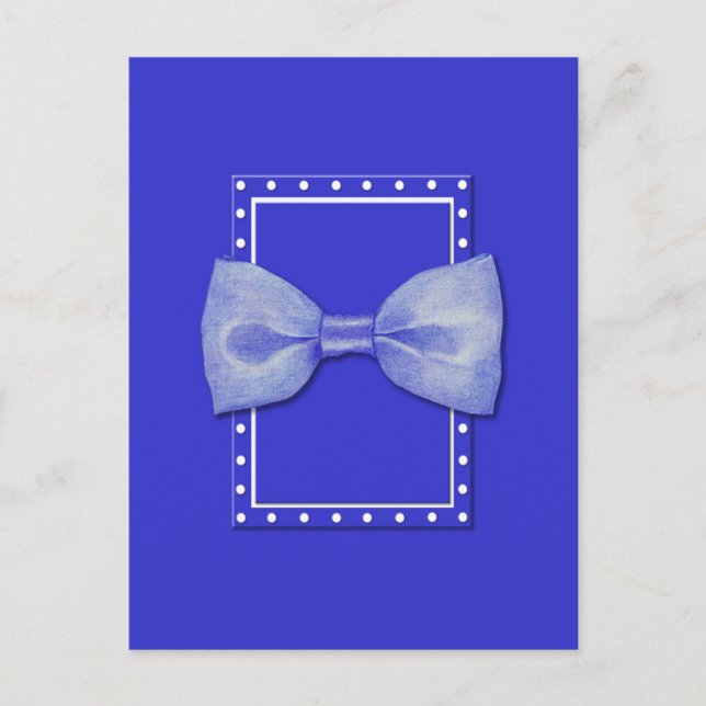 Postal azul Blue Bowtie (Anverso)