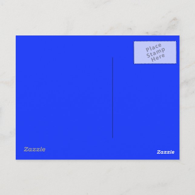 Postal azul brillante (Reverso)