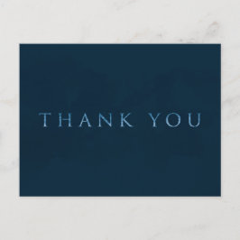 Postal Azul Brillante Laminado Falso Glam Moderno GRACIAS