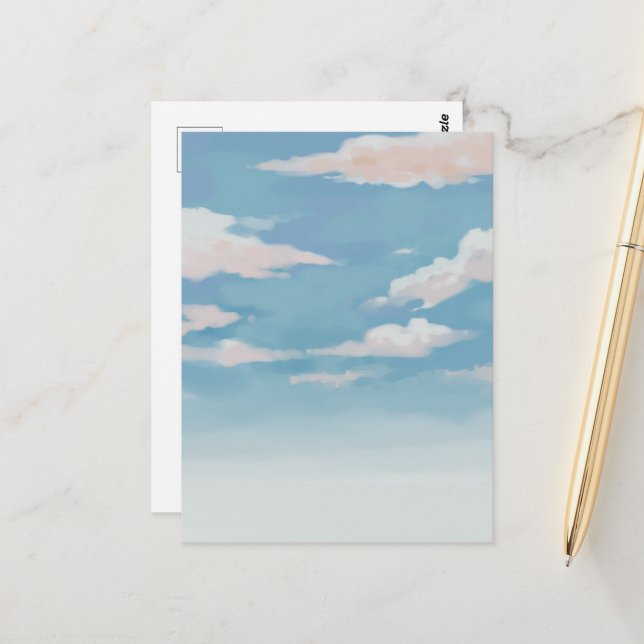 Postal Azul cielo (Anverso/Reverso In Situ)