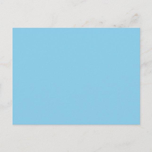 Postal azul cielo color (Anverso)