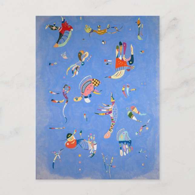 Postal Azul Cielo | Kandinsky | (Anverso)