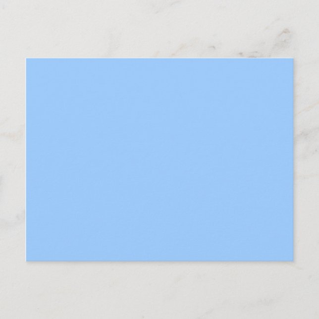 Postal Azul Claro en Blanco (Anverso)
