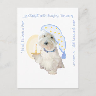 Postal Azul de buena noche