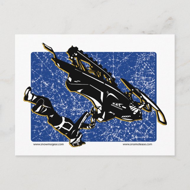 Postal Azul de GRAVITY-SLED-in (Anverso)