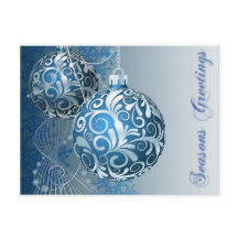 Postal azul de las chucherías de los saludos de