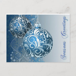 Postal azul de las chucherías de los saludos de