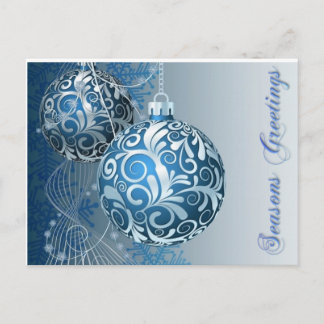 Postal azul de las chucherías de los saludos de