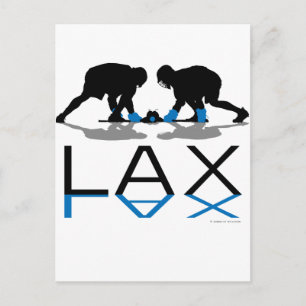 Postal Azul de LAX de los muchachos de LaCrosse