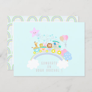 Postal Azul de los animales de entrenamiento