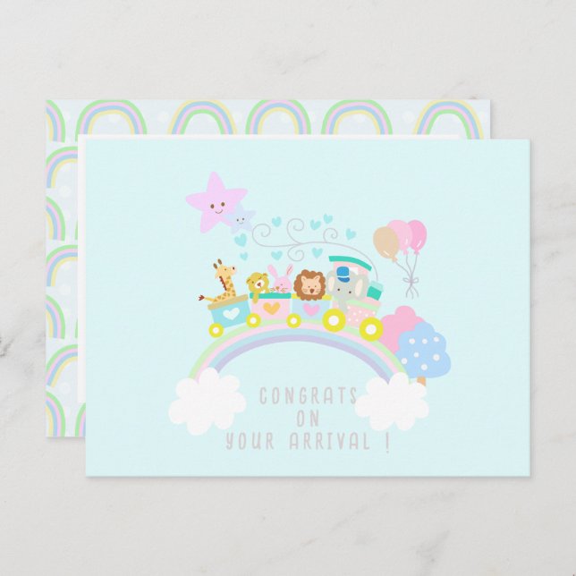 Postal Azul de los animales de entrenamiento (Anverso / Reverso)