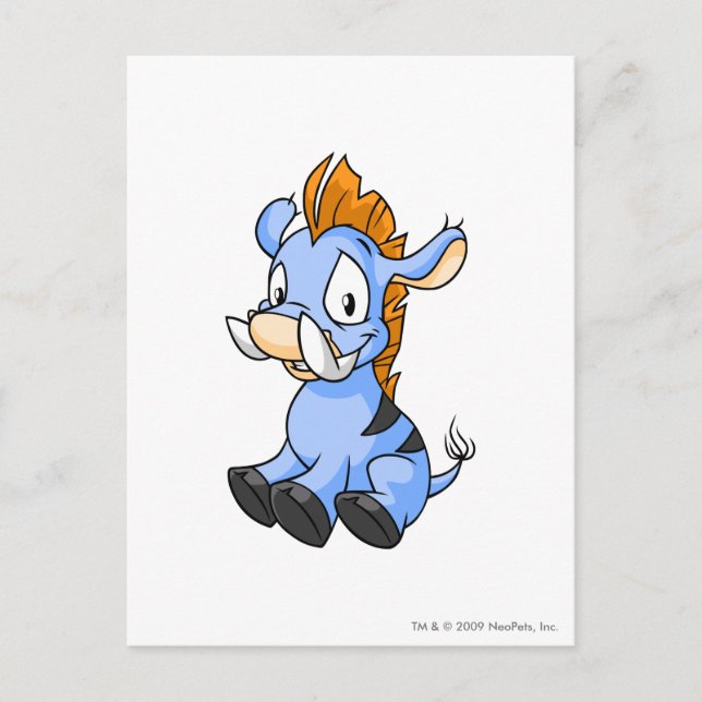 Postal Azul de Moehog (Anverso)