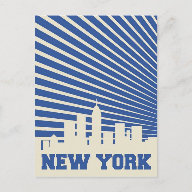 Postal Azul de Nueva York (Anverso)