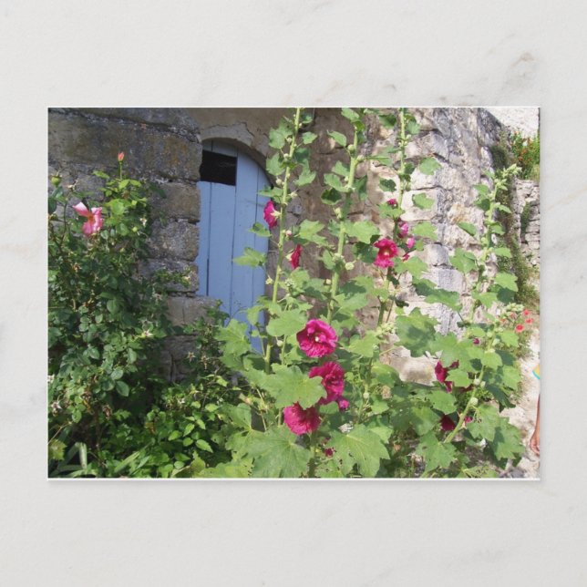 Postal azul de Provence de la puerta (Anverso)