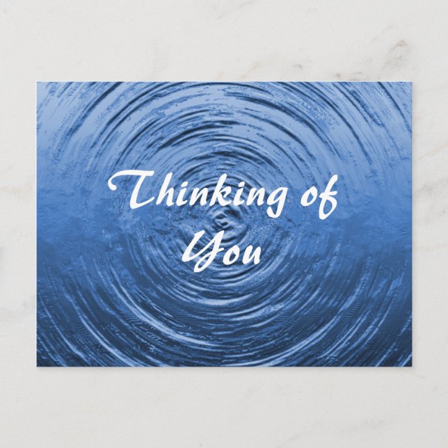 Postal Azul de ripio de agua (Anverso)