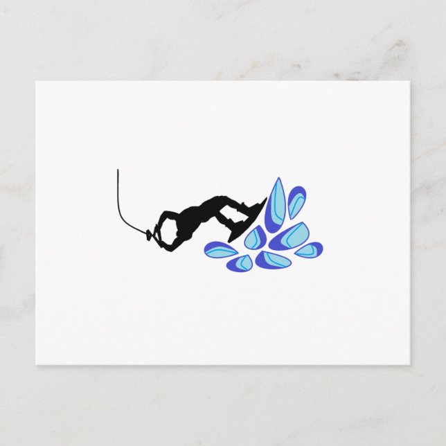 Postal Azul de Wakeboard (Anverso)