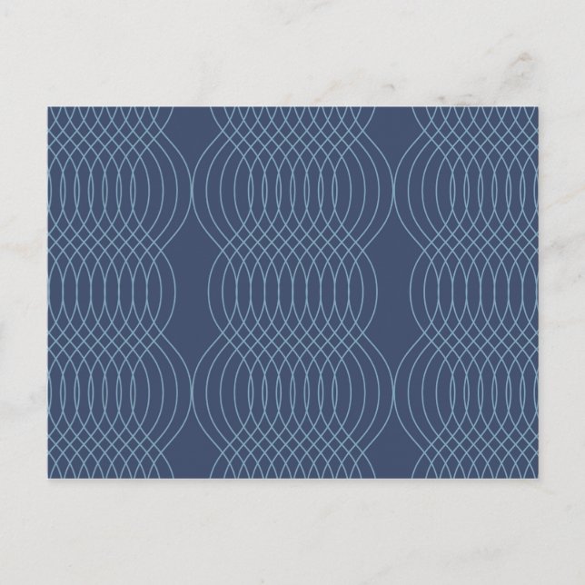 Postal Azul, decoración, sencillez, arte moderno y modern (Anverso)