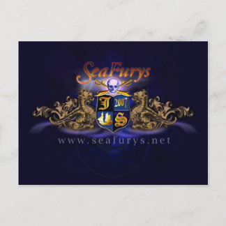 Postal (azul) del escudo de SeaFurys