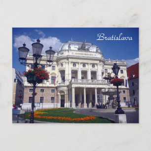Postal azul del teatro bratislava