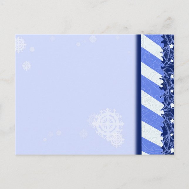 Postal Azul invernal (Anverso)