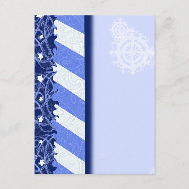 Postal Azul invernal (Anverso)