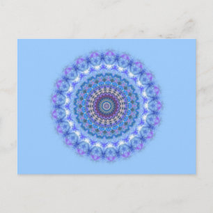 postal azul Kaleidoscope Mandala