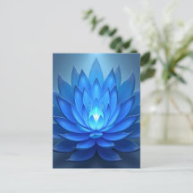 Azul Lotus Flor Arte Espiritual Zen