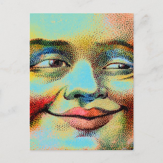 Postal azul lunar (Anverso)