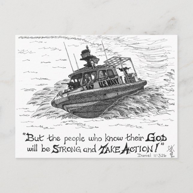Postal Azul marino (Anverso)