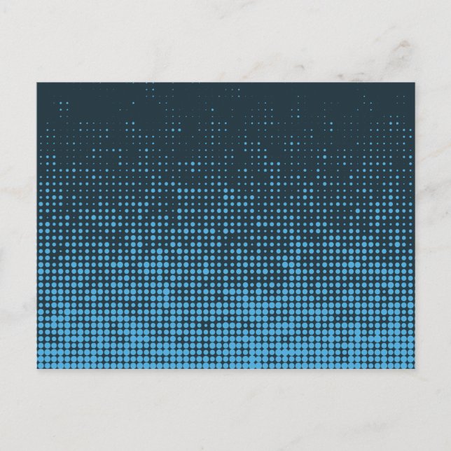 Postal Azul, moderno, retro, fresco, moderno patrón de pu (Anverso)