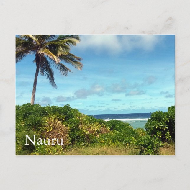 Postal azul nauru (Anverso)
