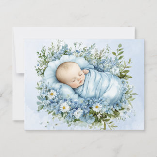 Postal azul para bebé lindo