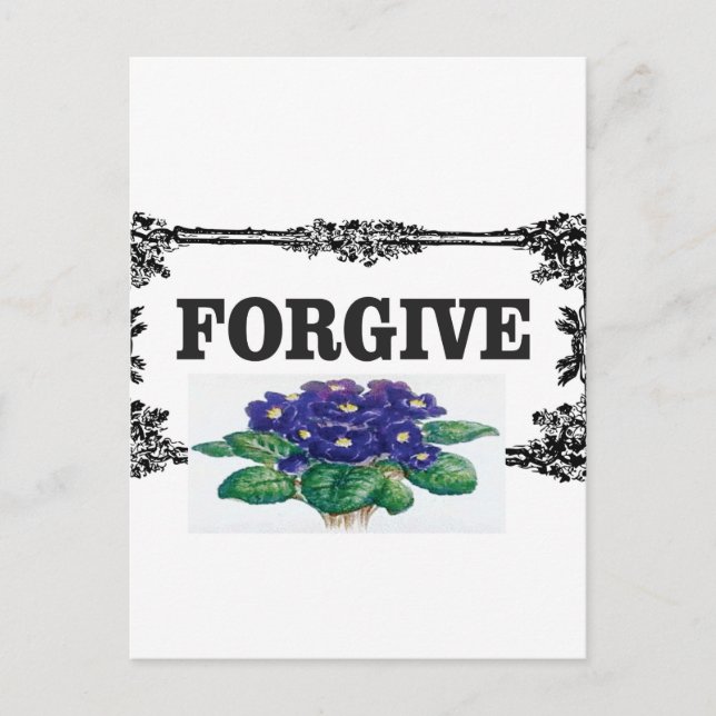 Postal azul perdone la diversión (Anverso)