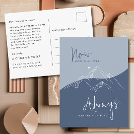 Postal Azul pizarra toma el camino alto para los senadore