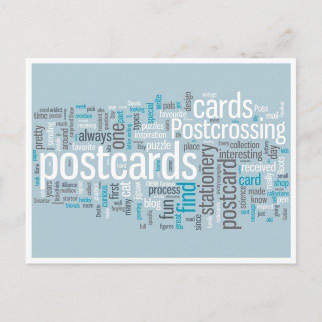 Postal "azul postrero" (Anverso)