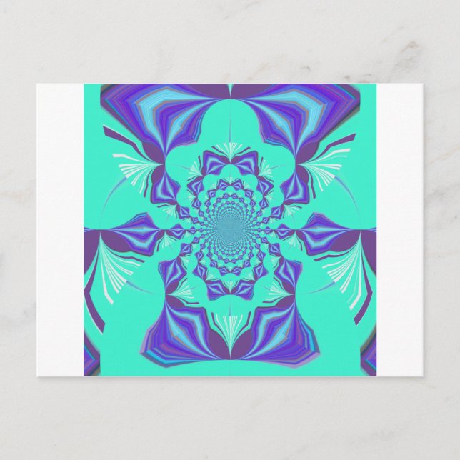 Postal Azul preciado (Anverso)